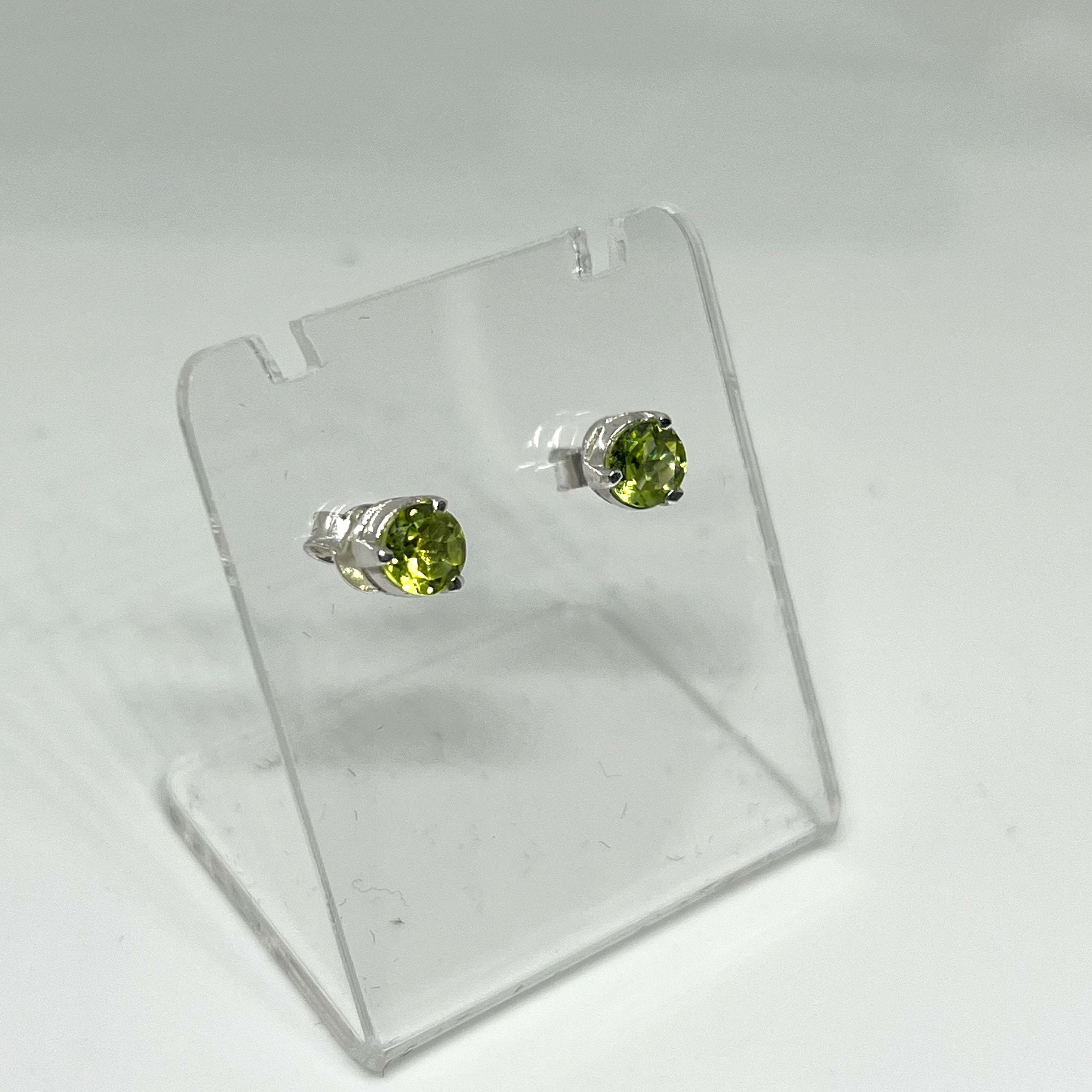 5mm Round Faceted Gemstone Stud Earrings - 3 Prong Set (PSE005) | Elegant & Durable for Daily Wear, Parties & Gifts
