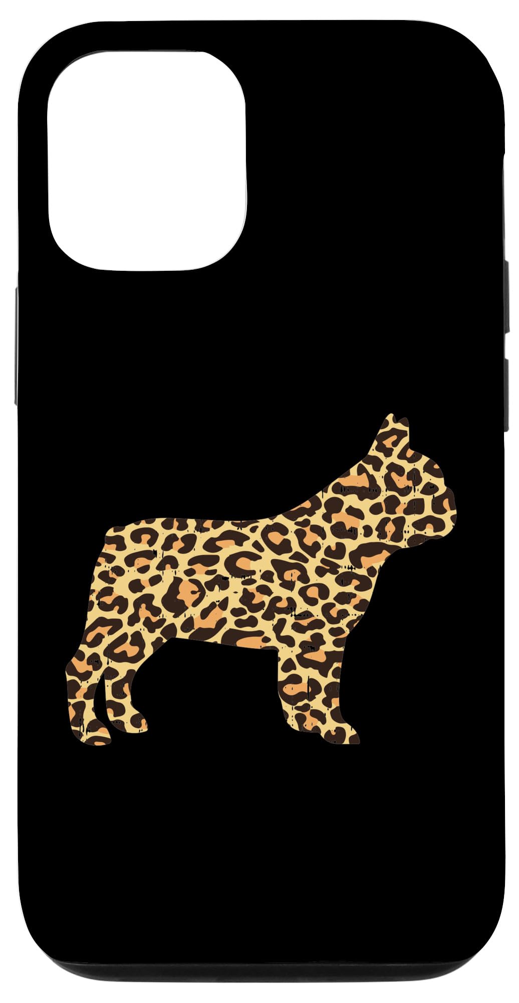 iPhone 12/12 Pro Case - Leopard Print French Bulldog Design | Perfect Gift for Dog Lovers | Protective Phone Cover for Everyday Use & Travel