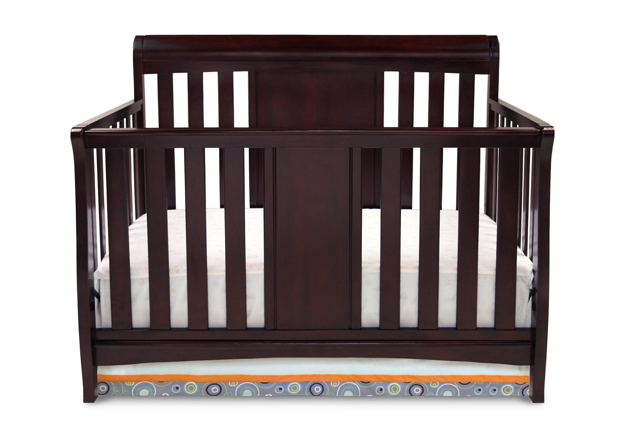 Bennington 4-in-1 Convertible Baby Crib with Sleigh Design - Toddler Bed, Daybed & Full-Size Bed Conversion - Perfect for Nursery, Bedroom & Guest Room
