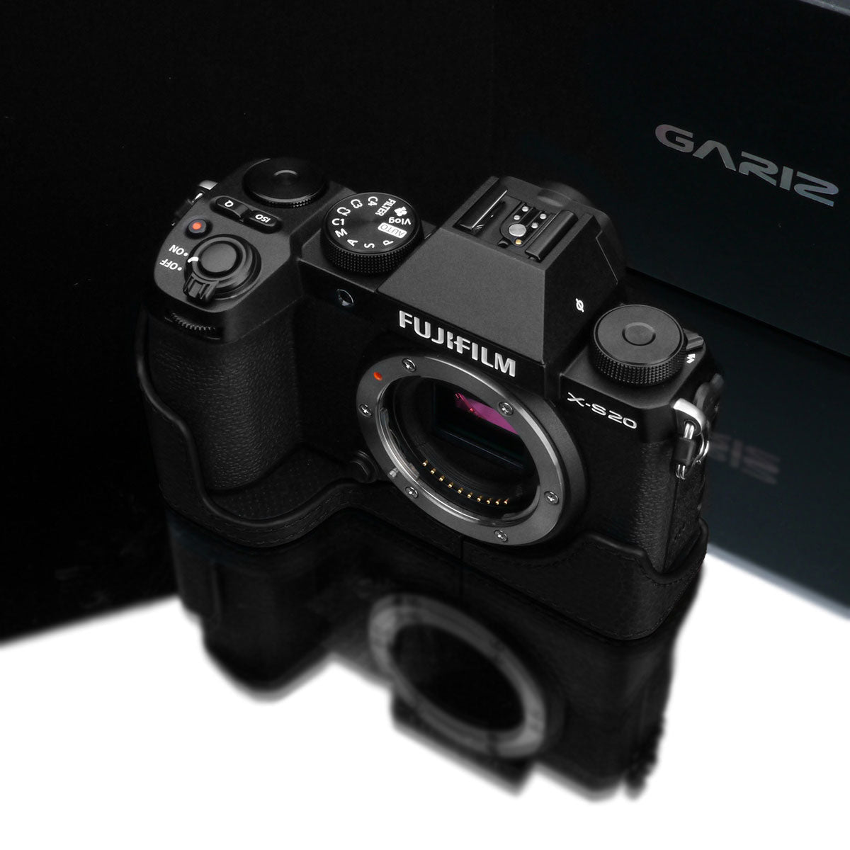 Gariz Black Leather Camera Half Case XS CHXS20BK for Fujifilm X-S20 - Premium Protective Cover for Travel & Street Photography