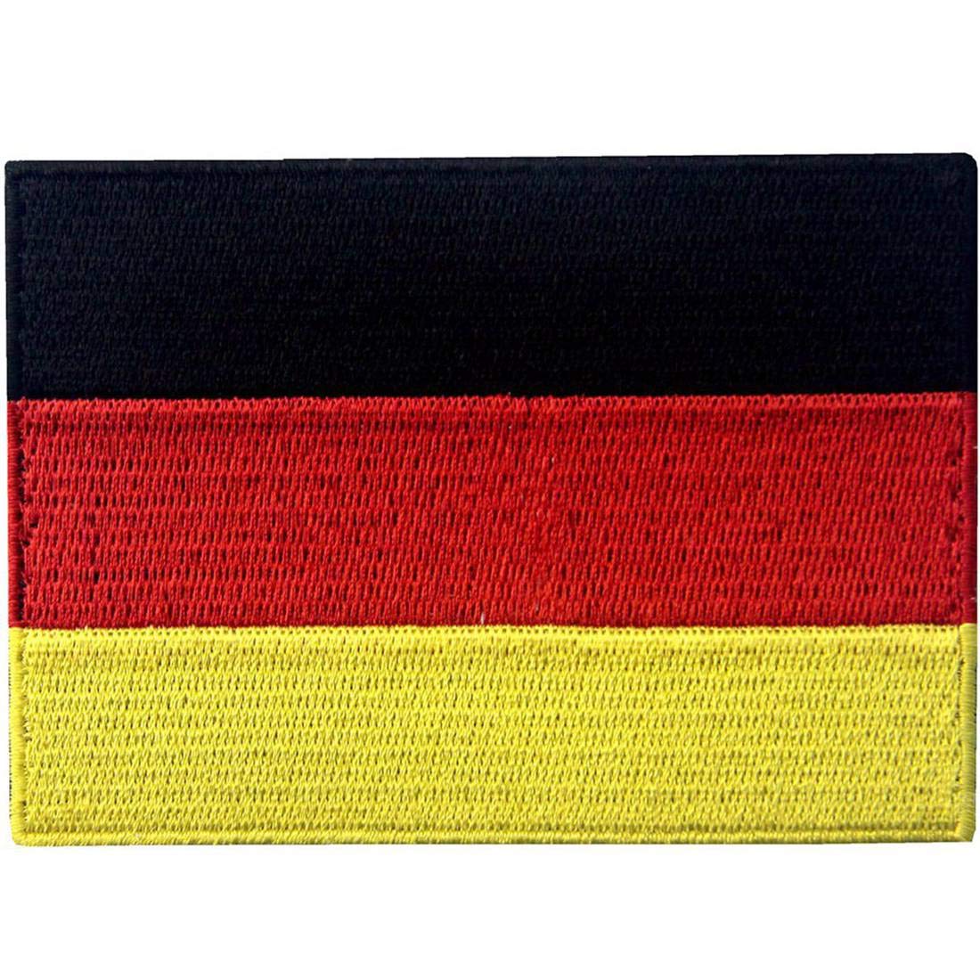 German Flag Embroidered Patch - Iron On & Sew On Applique for Clothing, Bags & Hats - Premium Germany Emblem for DIY Crafts, Costumes & Patriotic Decor