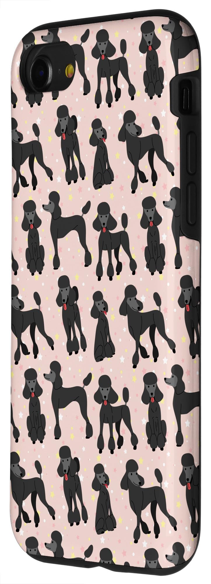 Funny Poodle Dog Pattern Phone Case for iPhone SE (2020) / 7 / 8 - Cute Poodle Design Protective Cover - Perfect Gift for Dog Lovers - Great for Daily Use, Work & Outdoor Activities