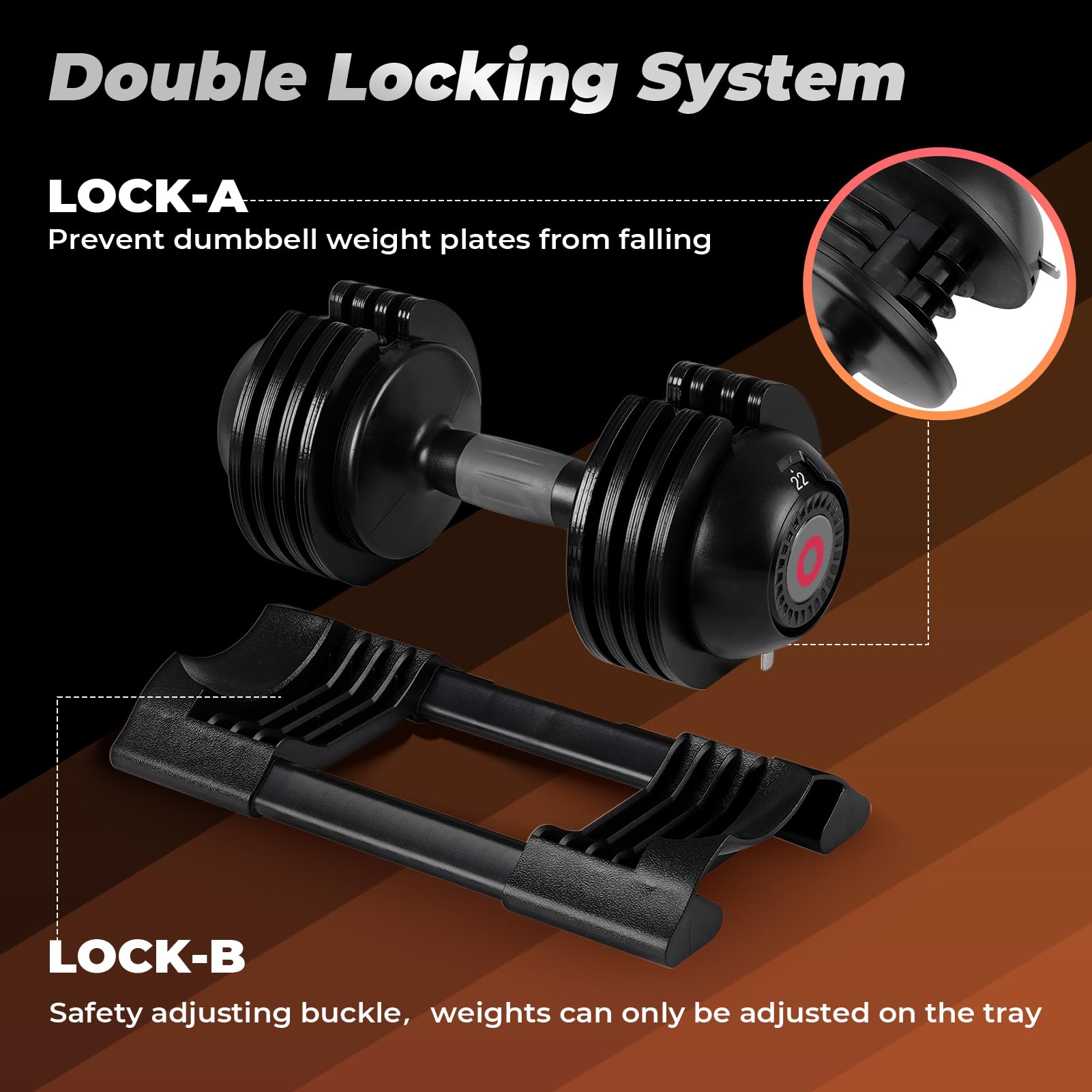 Adjustable Dumbbells Set - 5 Weight Options with Anti-Slip Metal Handle for Home Gym, Strength Training & Full Body Workout | Perfect for Men & Women Fitness Enthusiasts