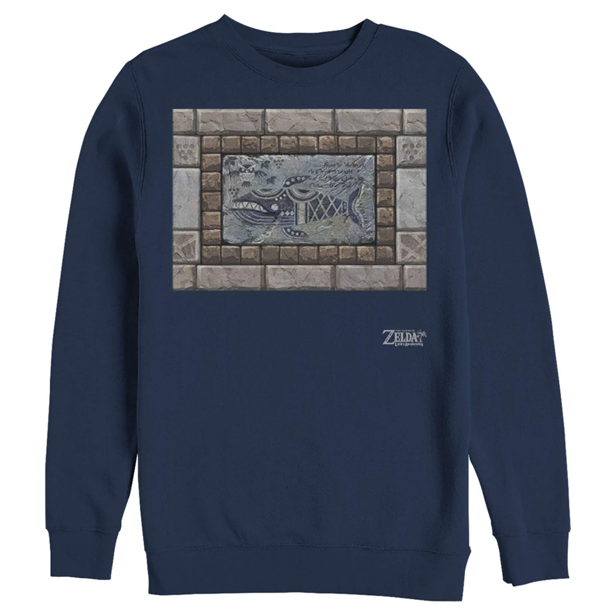 Official Legend of Zelda Link's Awakening Whale Stone Tablet Hoodie for Men - Nintendo Licensed Gaming Merch | Breathable Cotton Pullover for Cosplay & Casual Wear | Perfect Gift for Zelda Fans | Great for Halloween, Comic Con, Gaming Events & Everyday Streetwear | Ideal for Gaming Enthusiasts, Cosplay Events & Casual Outfits | Wear for Gaming Parties, Conventions, and Relaxing at Home