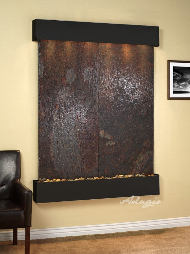 Adagio Majestic River Square Blackened Copper Multi-Color Natural Slate MRS1504 - Premium Slate Tile for Kitchen Backsplash, Bathroom Wall & Fireplace Surround