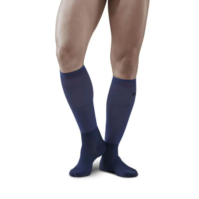 CEP Men's Infrared Recovery Compression Socks - Tall Blue for Enhanced Circulation & Muscle Recovery - Ideal for Running, Hiking & Post-Workout Recovery