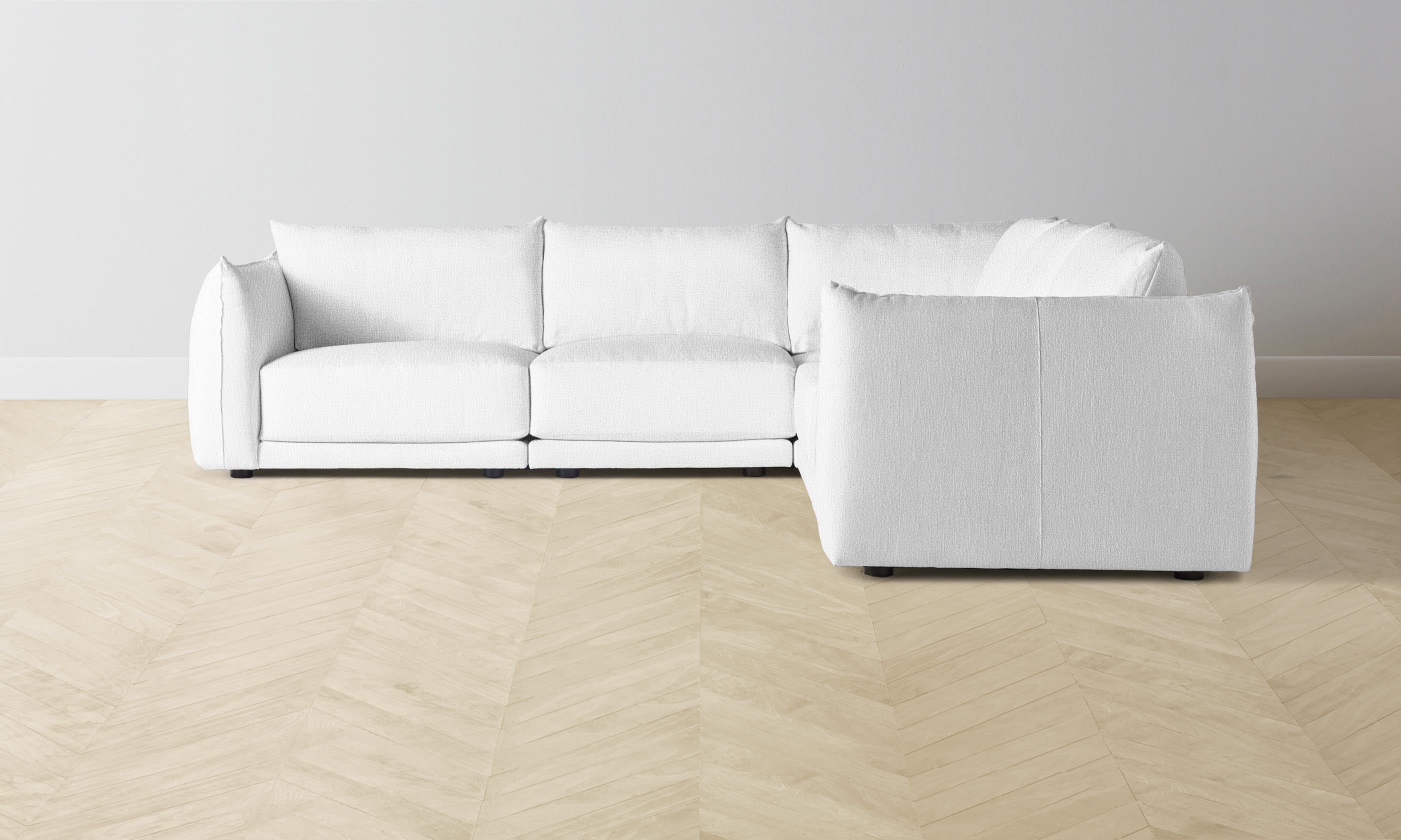 The Jones Modular Sectional Sofa - Performance Bouclé Polar Fabric - Perfect for Living Room, Lounge & Family Gatherings