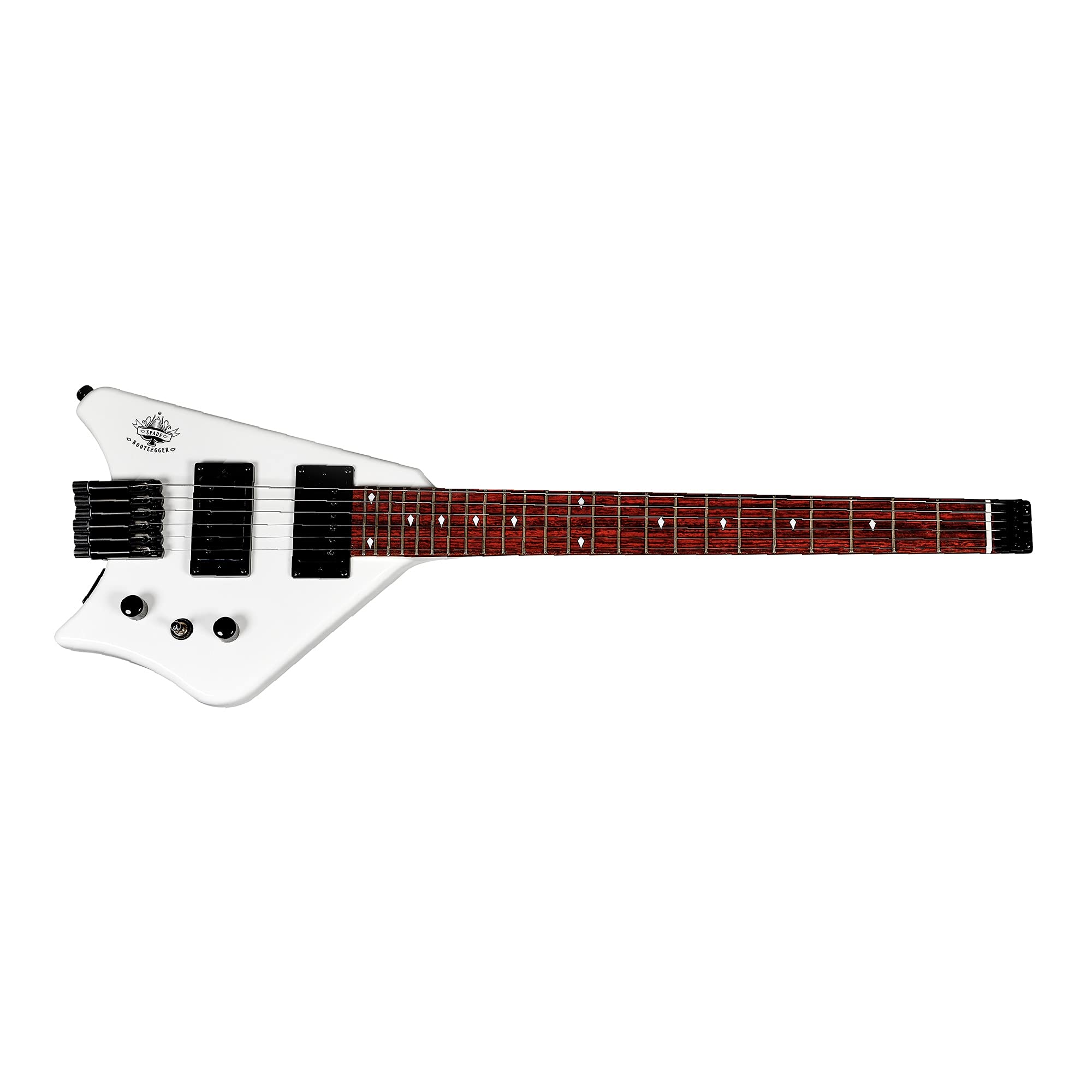 Bootlegger Spade Pro Series Headless Travel Electric Guitar – Full Scale, Standard Strings, Custom Boutique Design with Stiletto Hard Case – Perfect for Recording, Gigs & Traveling Musicians