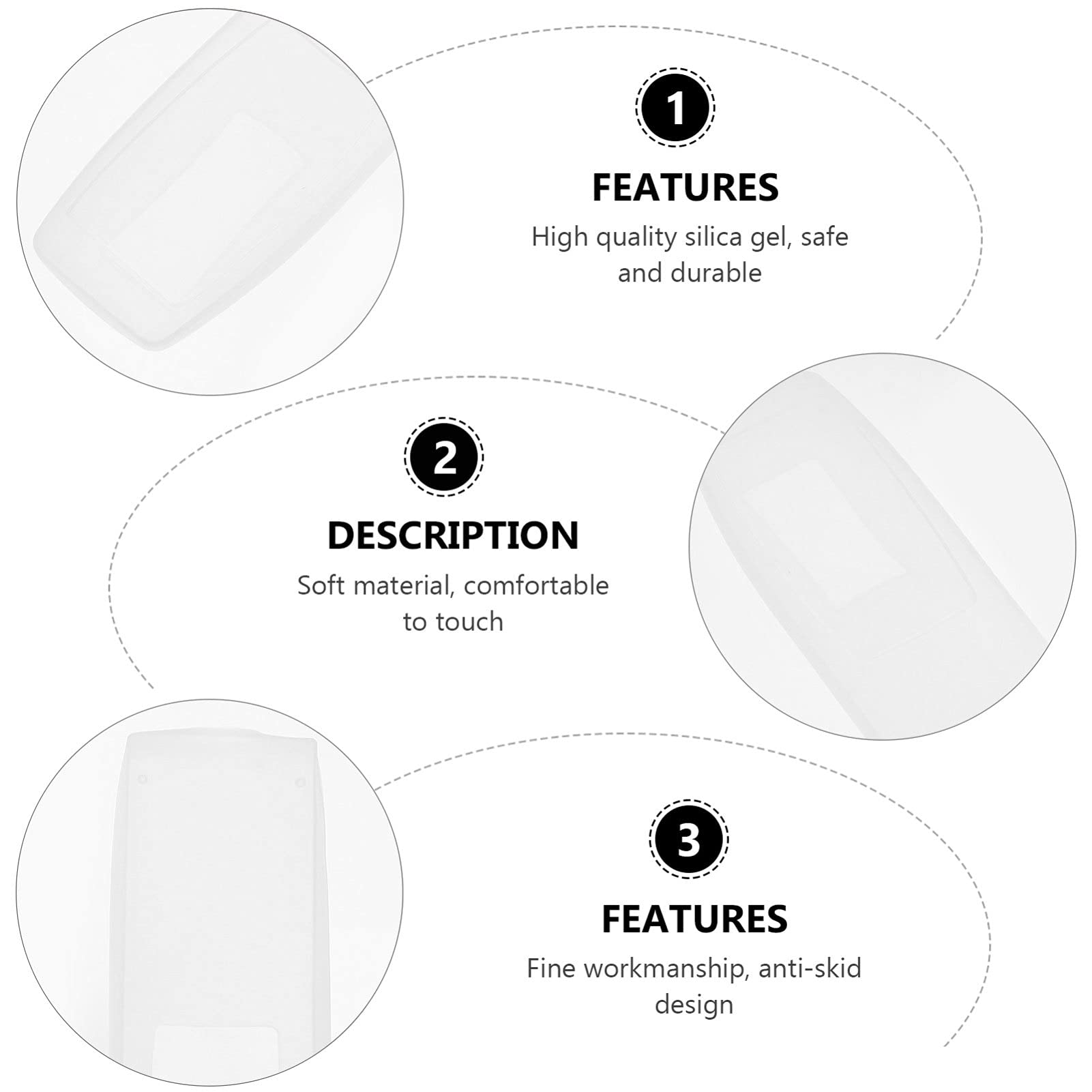 Cabilock 4Pcs Clear Silicone TV Remote Cover - Shockproof Protection for Home Theater
