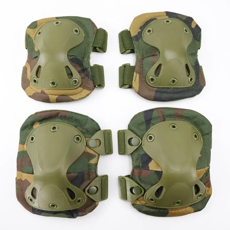 Unisex Tactical Knee and Elbow Pads Set - Camouflage Protective Gear for Hunting, Skating, Paintball & Extreme Sports - Durable Outdoor Armor for Men & Women