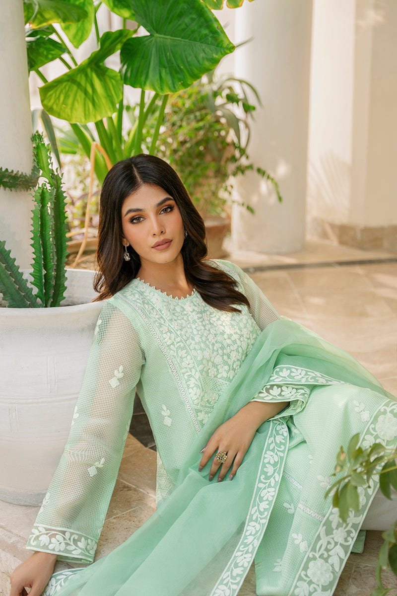 Mint Leaf 2-Piece Set (Shirt & Dupatta) – Stylish Ethnic Outfit for Women | Perfect for Festivals, Weddings & Special Occasions