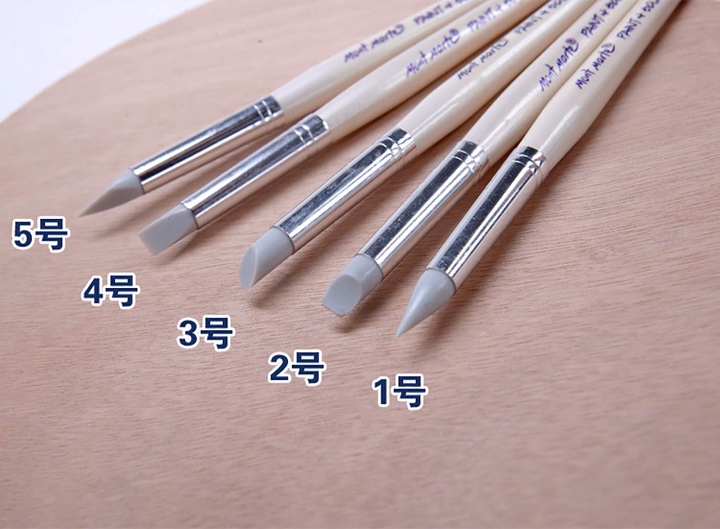 5 Pack Silicone Sculpting Brushes - Modeling Clay Tools for Pottery, Ceramics & Watercolor Painting - Rubber Wipe Out Brushes for Artists & DIY Crafts (Great for Sculpting, Detailing & Cleaning)