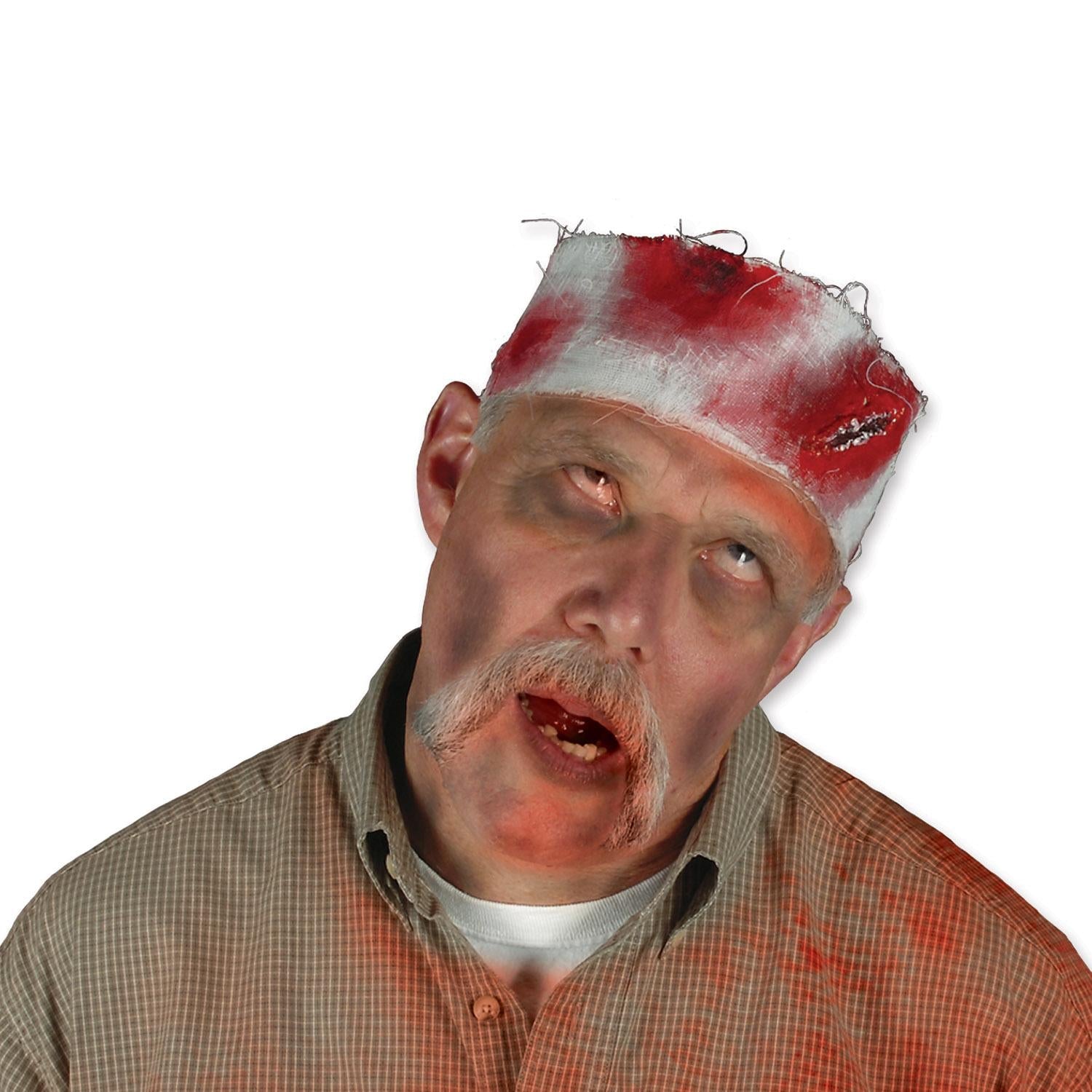 12 Pack Halloween Bloody Gauze Headbands - Scary Costume Accessories for Halloween Party, Haunted House, and Horror Cosplay