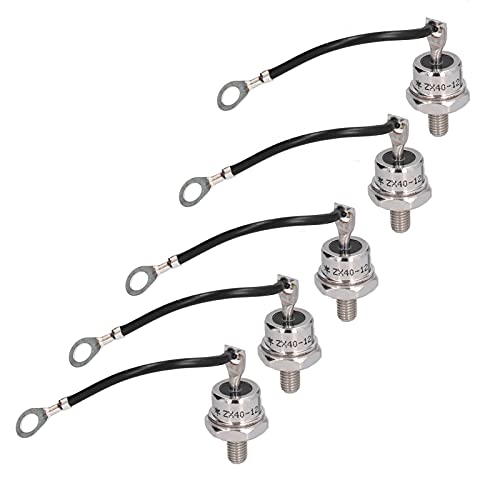 High Power Brass Insulating Rectifier Diodes - Reverse Rectifiers for Circuit Conversion with Excellent Heat Dissipation & Large Forward Currents - Perfect for Power Supplies, Inverters, and Electronic Repair Kits
