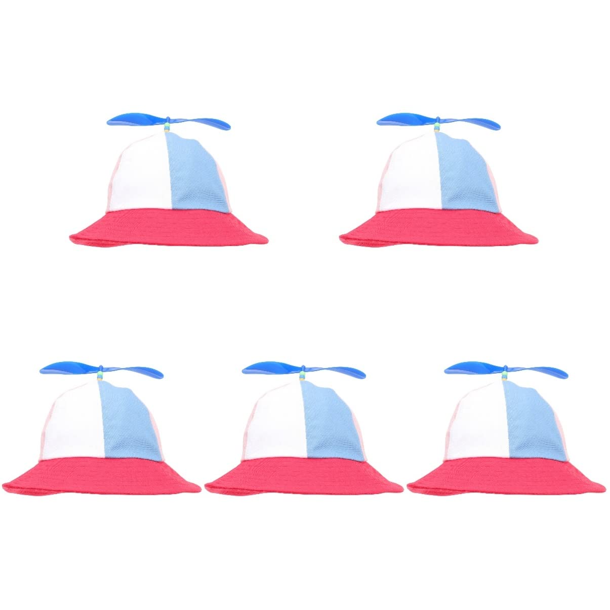 ABOOFAN 2 Pack Kids Propeller Hats - Helicopter Rainbow Bucket Hats for Boys & Girls - Fun Outdoor Play, Birthday Party Favors, Costume Accessories, and Summer Sun Protection