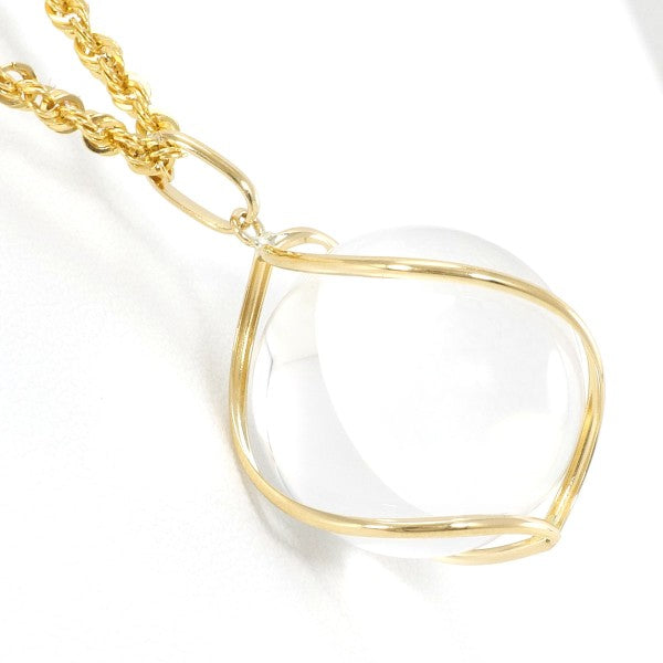 18K Yellow Gold Quartz Necklace for Women - Elegant & Durable Real Gold Jewelry - Perfect for Weddings, Anniversaries & Special Occasions