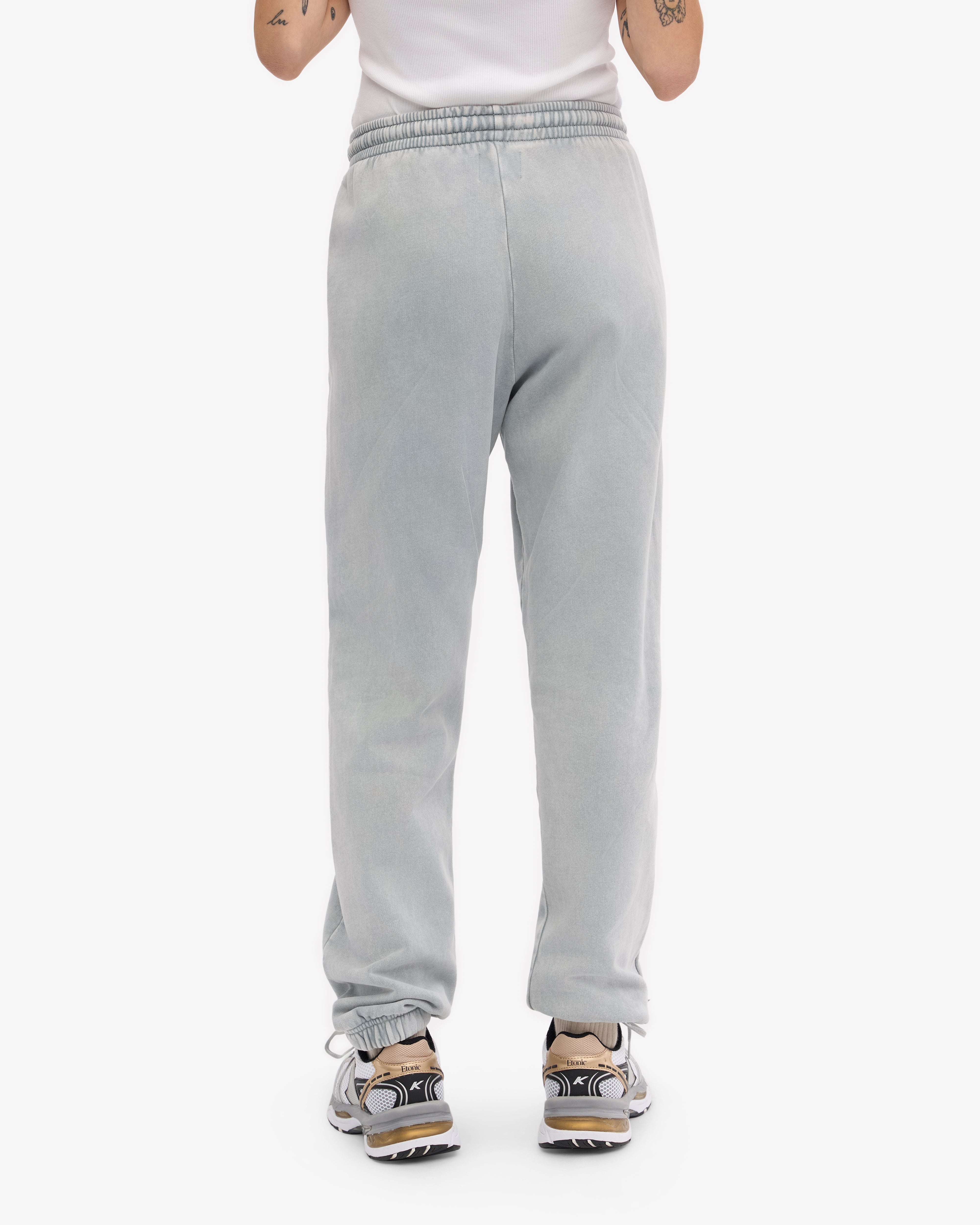 Organic Cotton Sweatpants for Women & Men - Soft Faded Grey Joggers for Lounge & Workout - Comfortable Casual Pants for Home, Gym & Travel