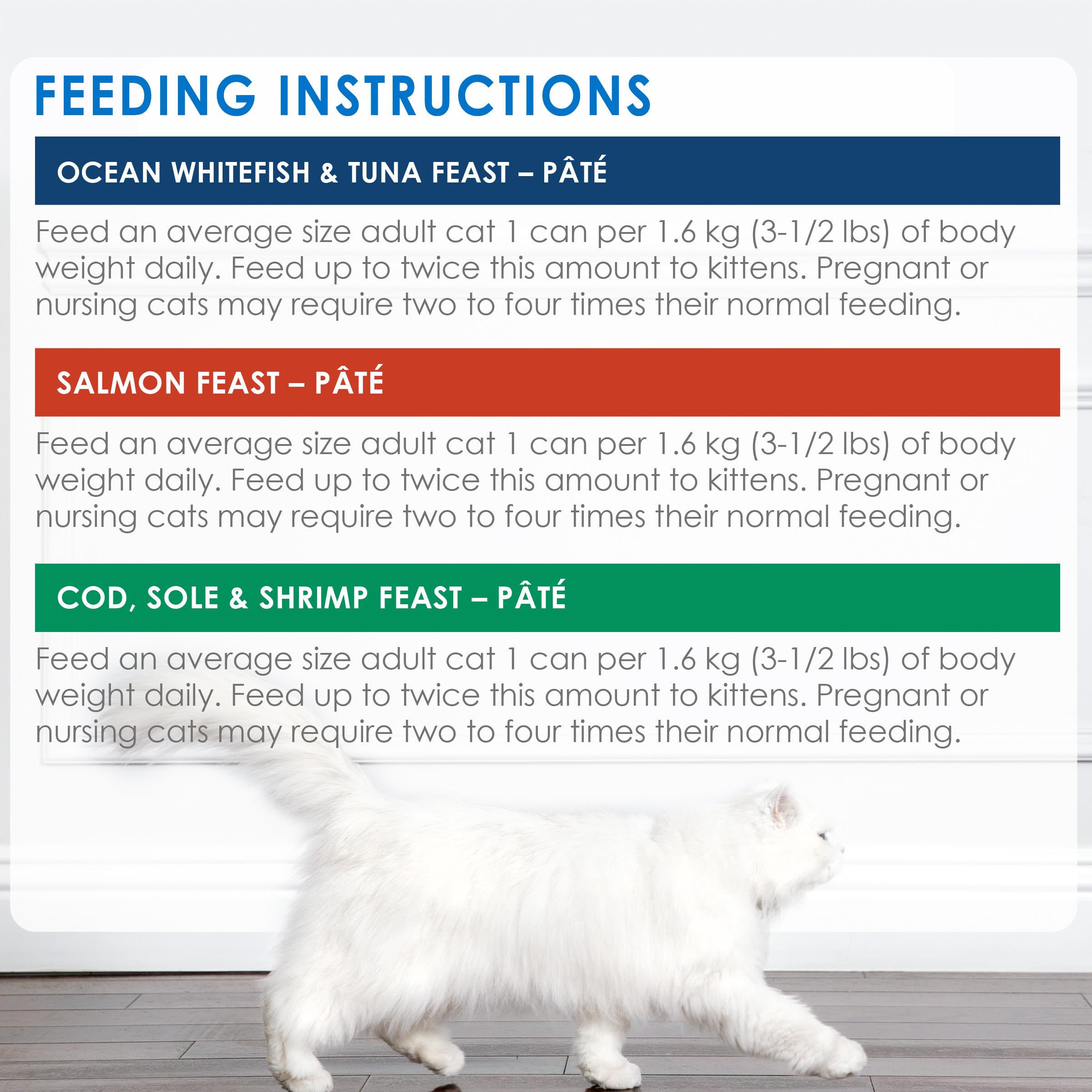 Fancy Feast Seafood Supper Wet Cat Food Pate Variety Pack - 3 Delicious Flavors (Tuna, Salmon, Whitefish) in 85g Cans, 12-Pack for Adult Cats - Perfect for Mealtime, Travel & Special Treats