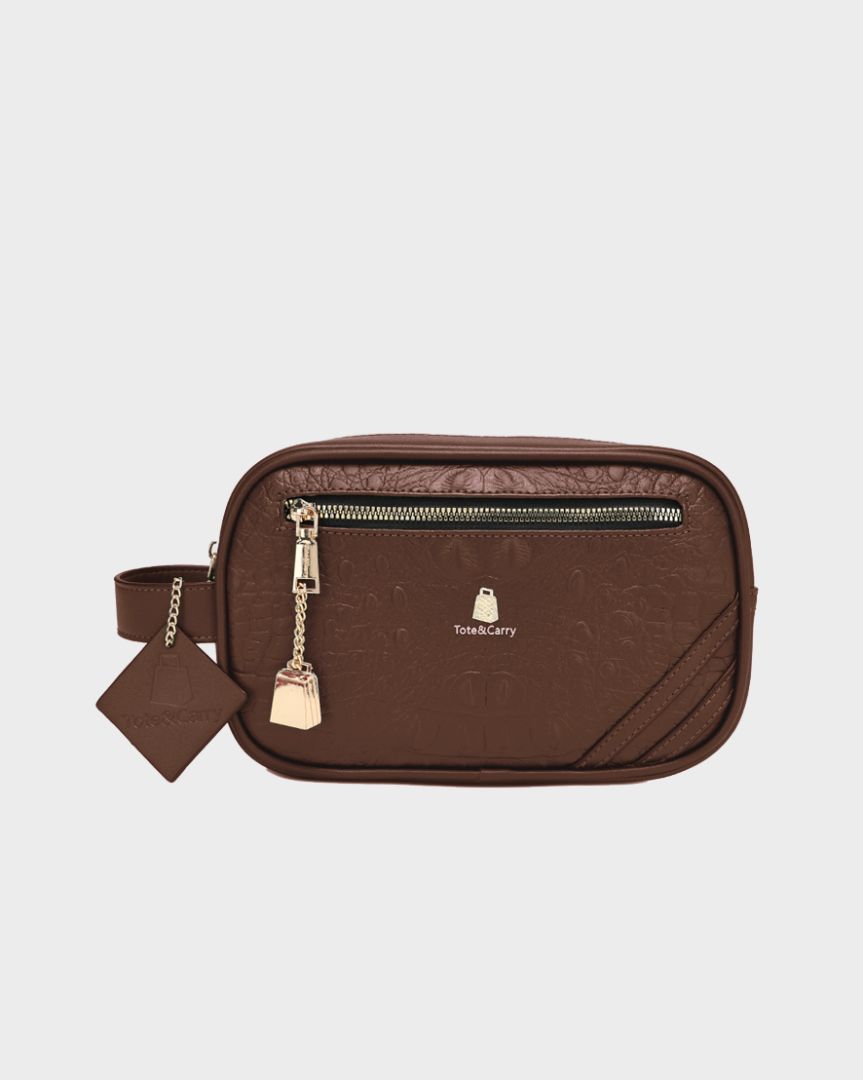 Premium Apollo 2 Leather Toiletry Bag for Men - Waterproof Travel Cosmetic Organizer (Chocolate Brown) - Perfect for Business Trips, Gym & Weekend Getaways