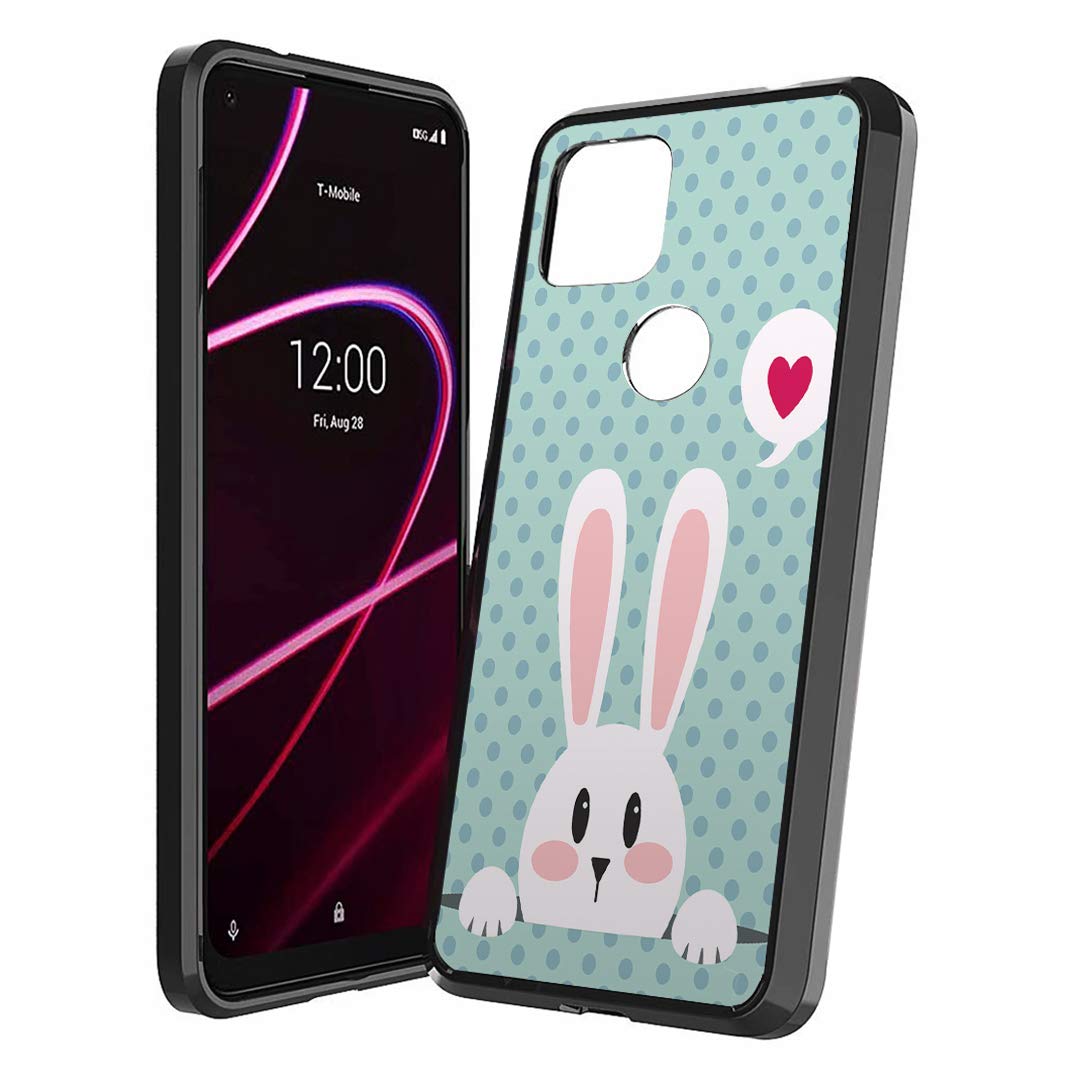Cute Slim Shockproof Case for T-Mobile Revvl 4 Plus - Kawaii Rabbit Design for Women & Girls - Daily Protection