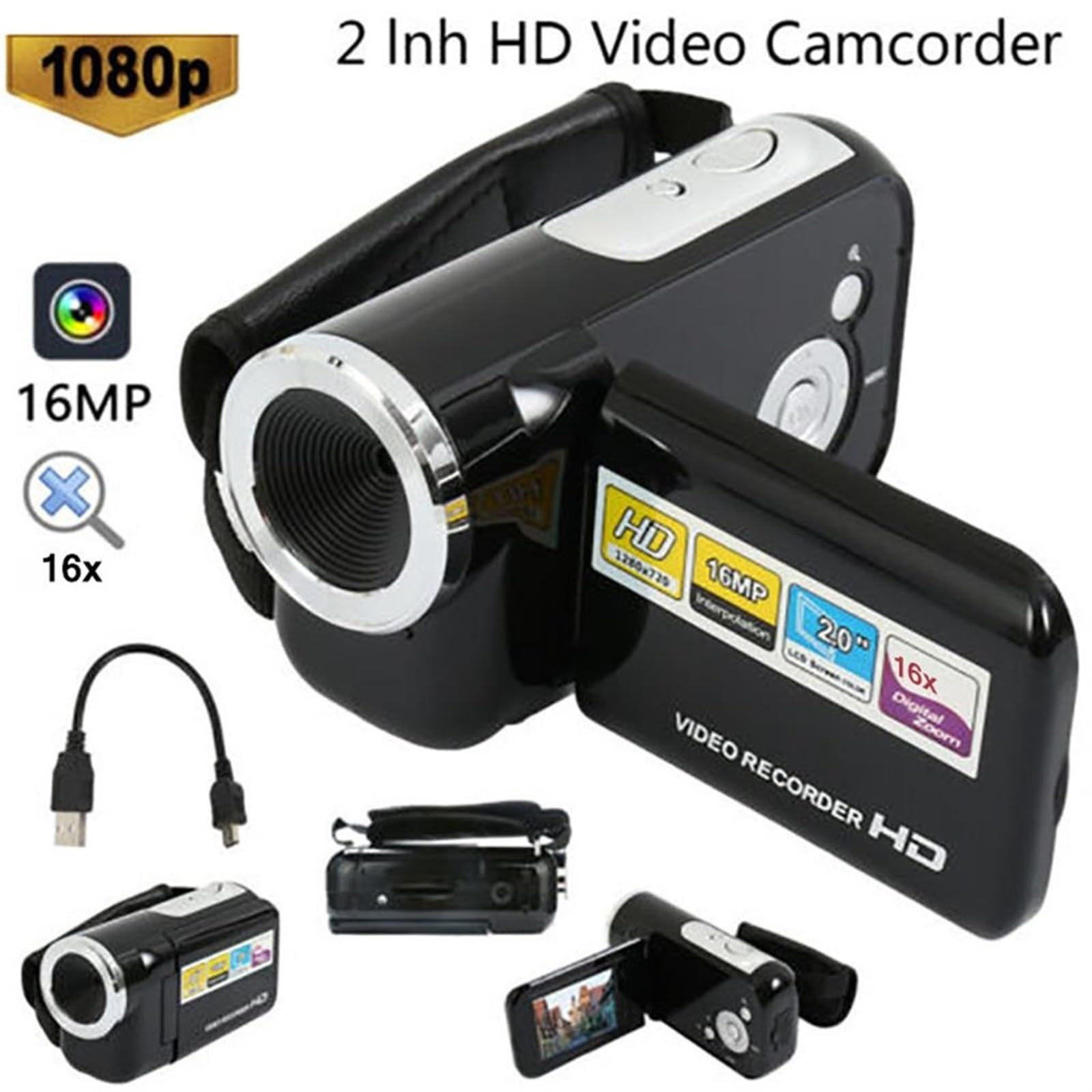 4K Video Camera for Kids & Beginners - HD Digital Camcorder with LCD Screen | Vlogging, Travel & Home Recording