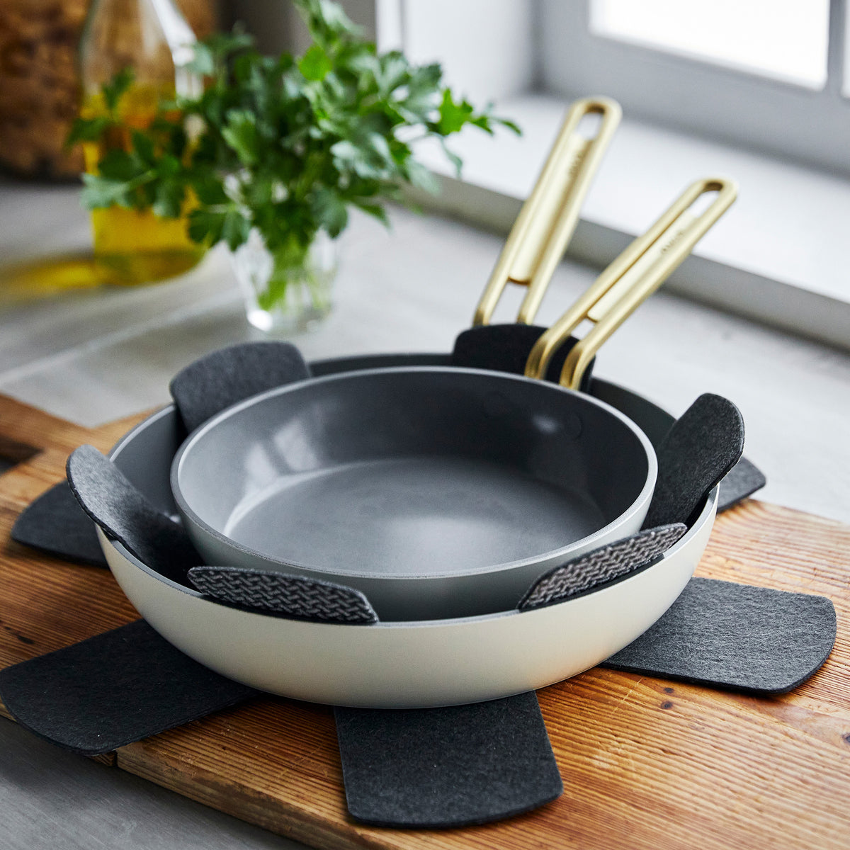 Stanley Tucci™ Ceramic Nonstick 8-Inch Fry Pan - Carrara White | Healthy Cooking, Omelets & Eggs | Non-Toxic & PFOA-Free Cookware for Home Kitchen