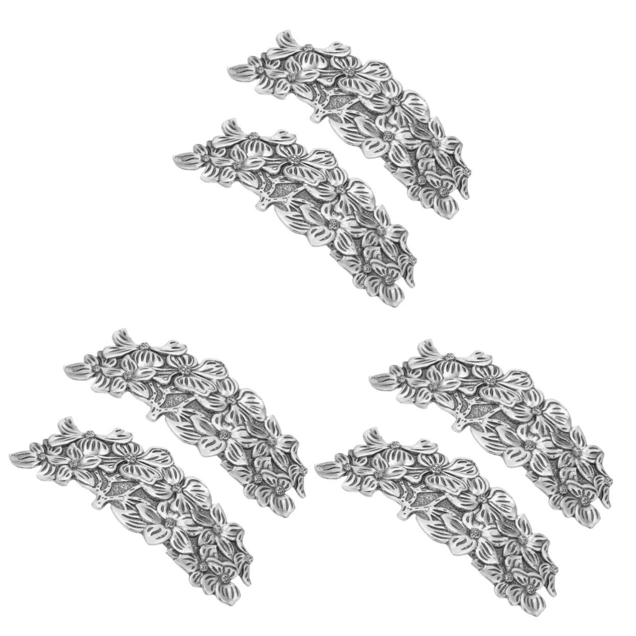 FRCOLOR 3 Sets Luxury Floral Hair Clips for Women & Girls - Elegant Metal Hair Barrettes for Wedding, Party, Prom & Special Occasions - Perfect Bridal Hair Accessories (6 PCS)