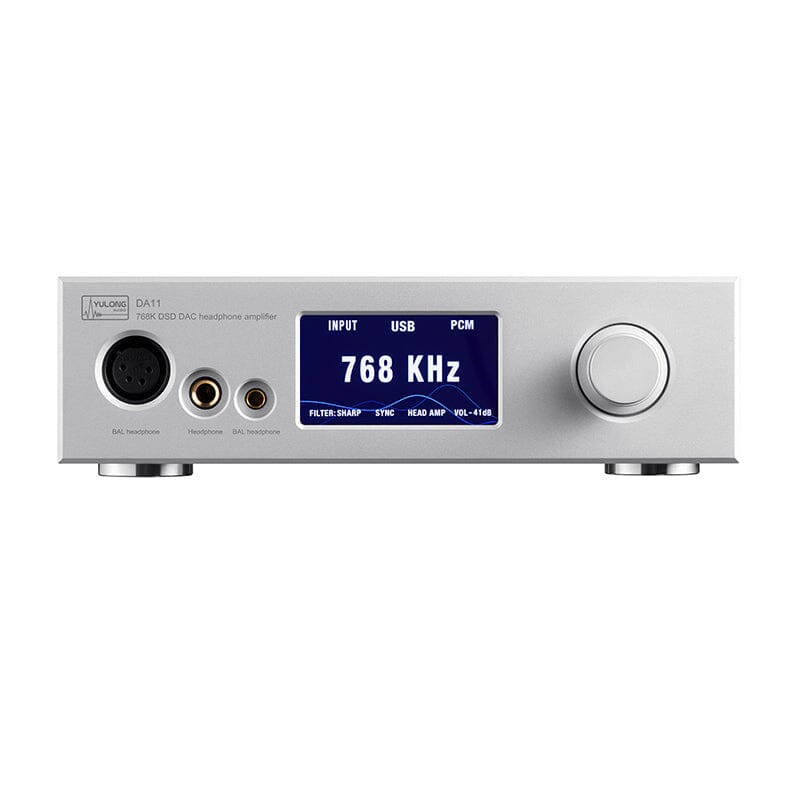 Yulong DA11 ES9038PRO Desktop DAC Amplifier - High Resolution Audio Preamp with USB/Coaxial/Optical Inputs for Home Audio & Studio Use