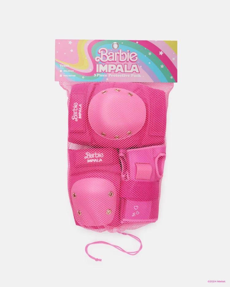 Impala Protective Set Barbie Pink - Kids' Safety Gear for Skateboarding, Scooter & Roller Skating - Perfect for Outdoor Play & Sports