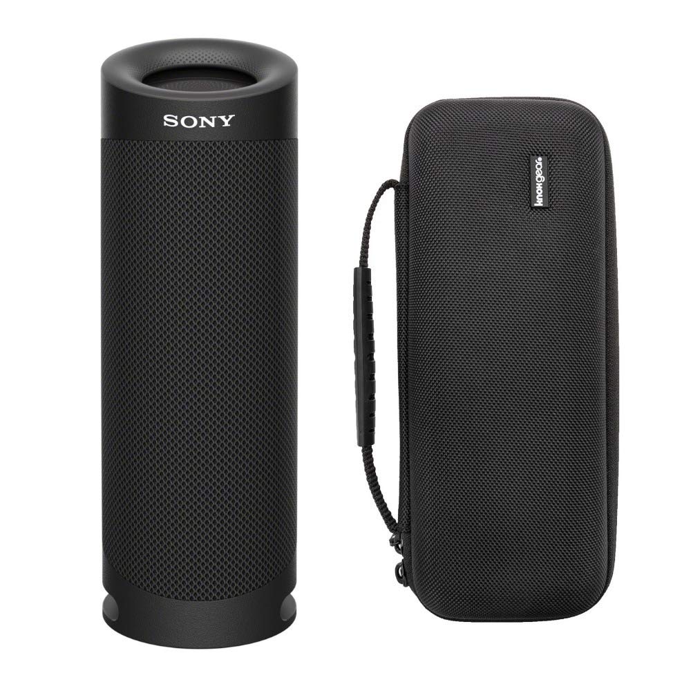 Sony SRS-XB23 Extra BASS Bluetooth Speaker - Wireless, Waterproof, Portable Speaker with 12-Hour Battery Life & Travel Case - Perfect for Outdoor Adventures, Beach Parties, and Travel (Black)