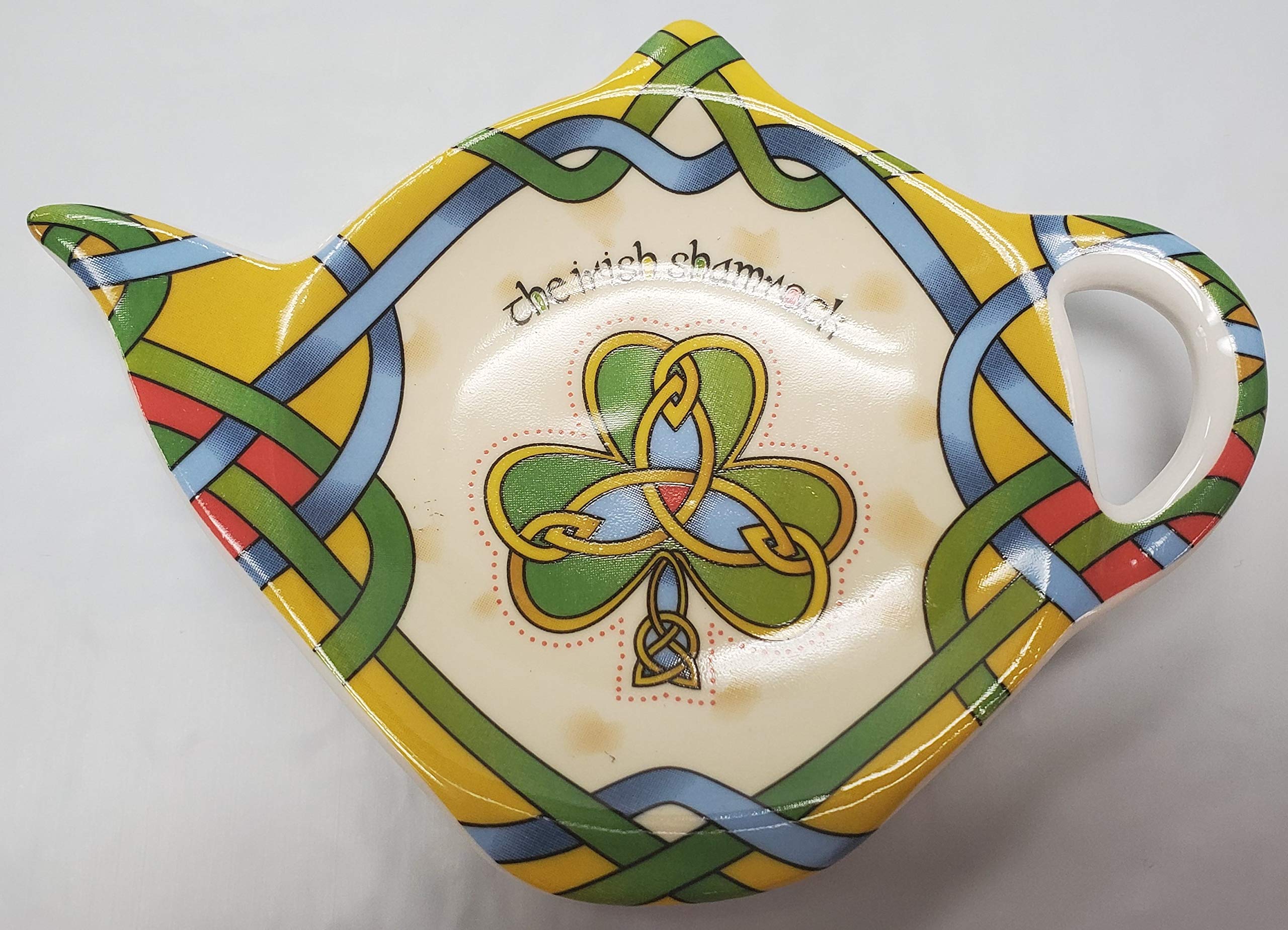 Royal Tara Irish Shamrock Porcelain Tea Set - Celtic Knot Teapot with Removable Lid, 2 Matching Mugs & Tea Bag Holder | Perfect for St. Patrick's Day Gifts, Afternoon Tea & Irish-Themed Decor