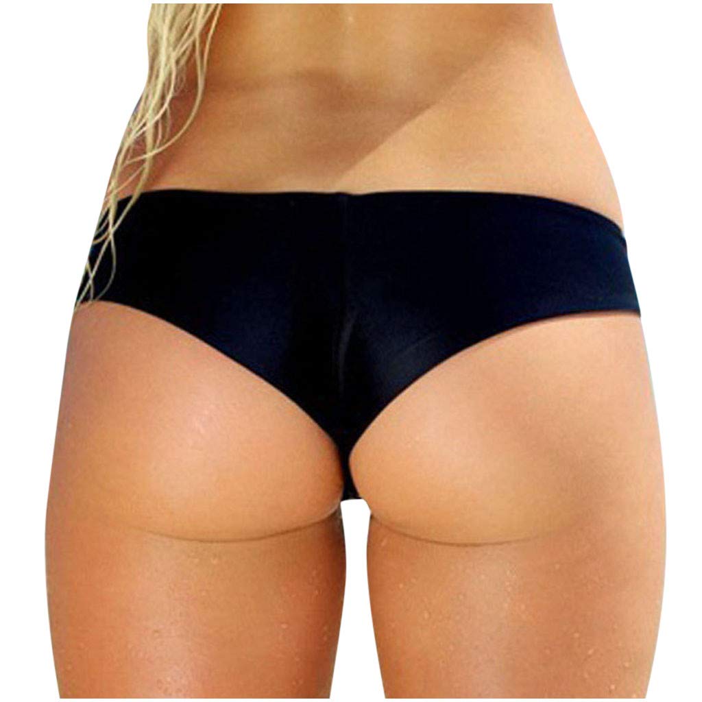 ZYNIC Women's Plus Size High Waisted Swim Shorts - Retro Black Bathing Suit Bottoms with Drawstring & Soft Fabric | Perfect for Beach, Pool, Surfing & Vacation