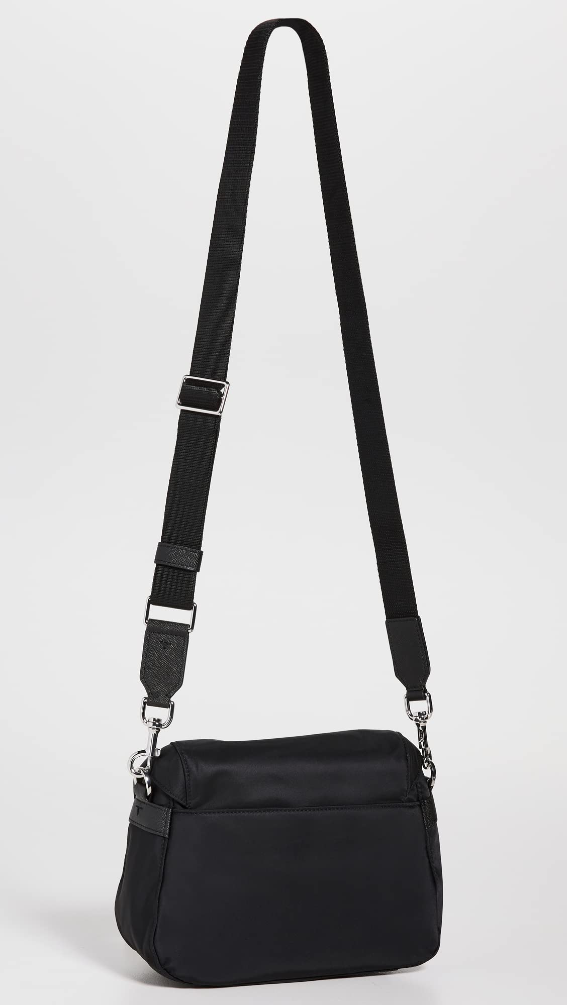 Tory Burch Women's Small Virginia Messenger Bag - Black Leather Crossbody Purse for Everyday Use | Work, Travel & Casual Outings