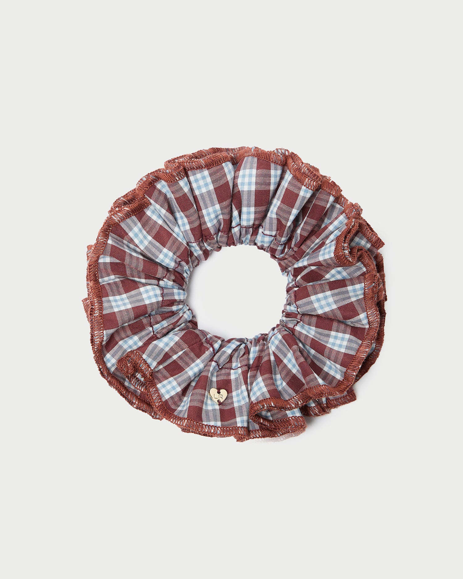 Light Blue/Maroon Mini Plaid