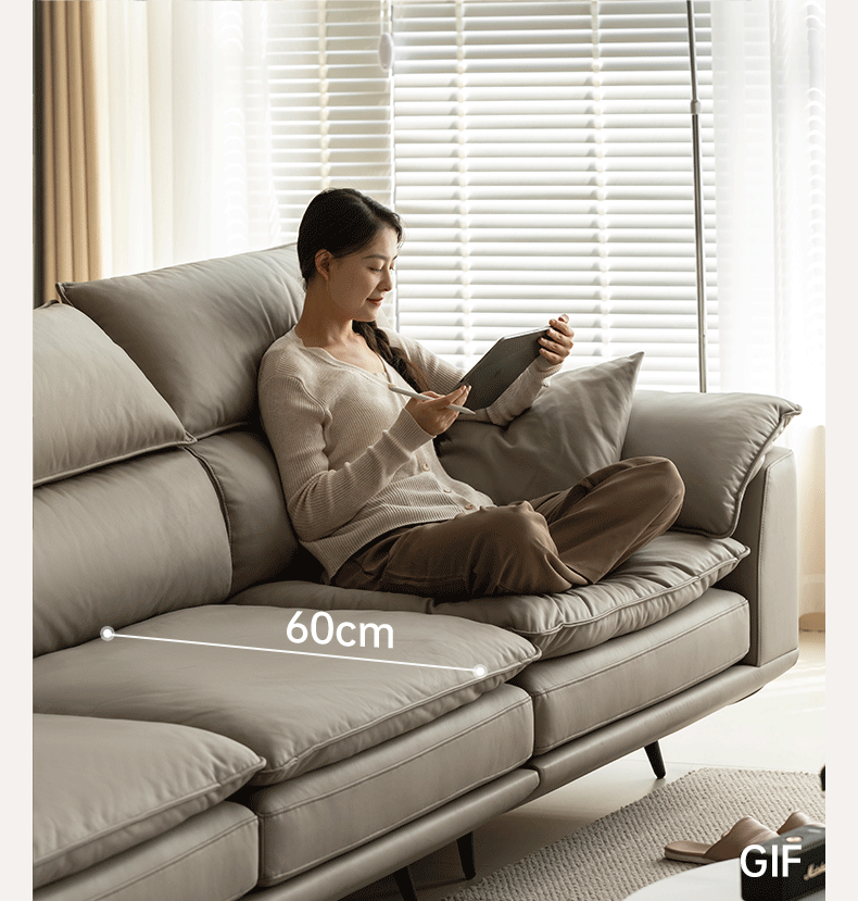 Modern Fabric 3-Seater Sofa - Comfortable Down-Filled Couch for Living Room, Lounge & Family Room Relaxation