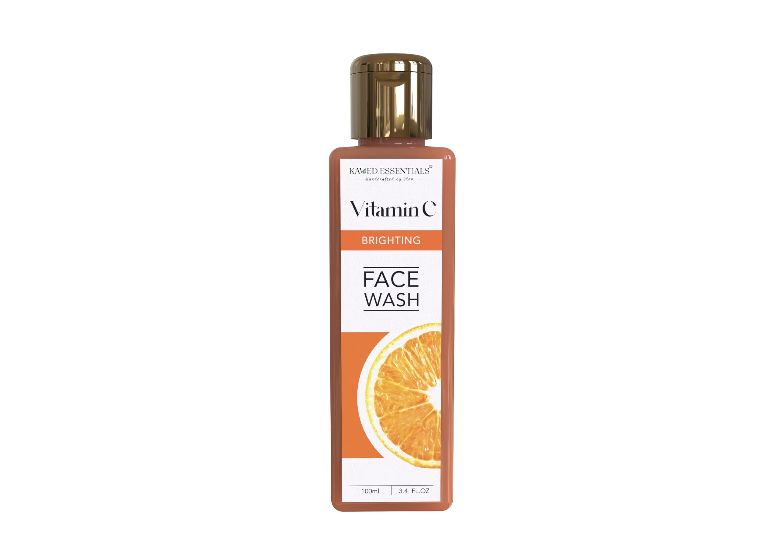 KAVED ESSENTIALS Vitamin C Face Wash 100ml - Brightening & Anti-Aging Cleanser for Glowing Skin | Morning & Night Skincare Routine