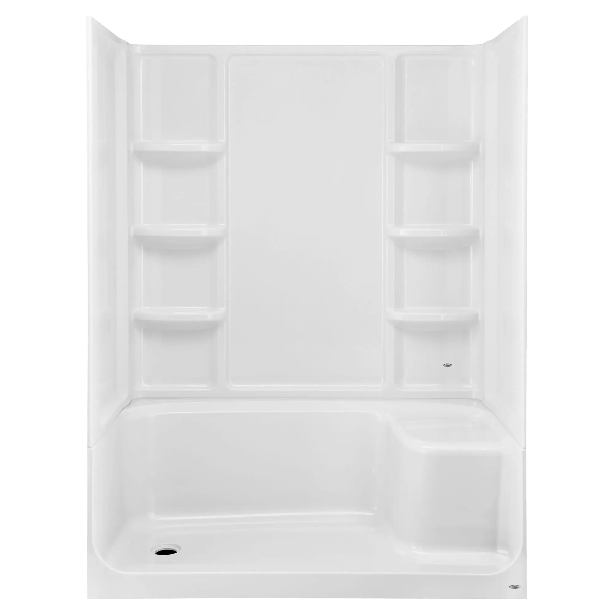 Elevate Seated Shower Base with Left Hand Outlet - ADA Compliant Walk-In Bathtub Replacement for Elderly & Disabled - Perfect for Safe Bathing in Home & Healthcare Facilities