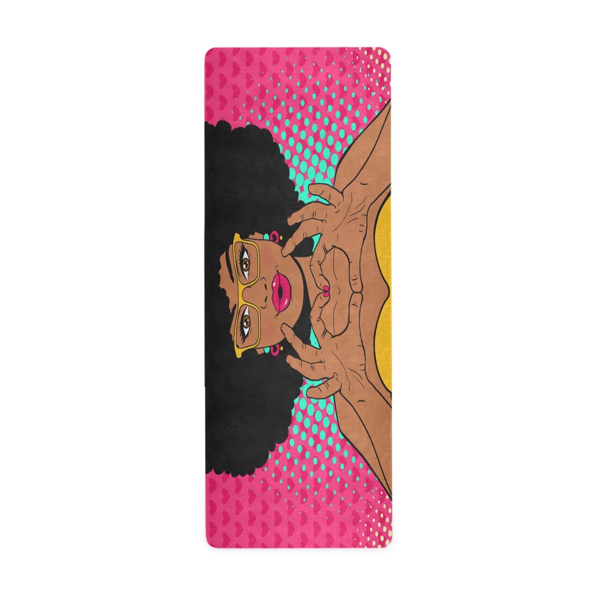 ALAZA Non-Slip Yoga Mat for Women - Extra Thick Eco-Friendly Exercise Mat for Yoga, Pilates & Floor Workouts - Perfect for African American Women's Fitness & Home Gym Use