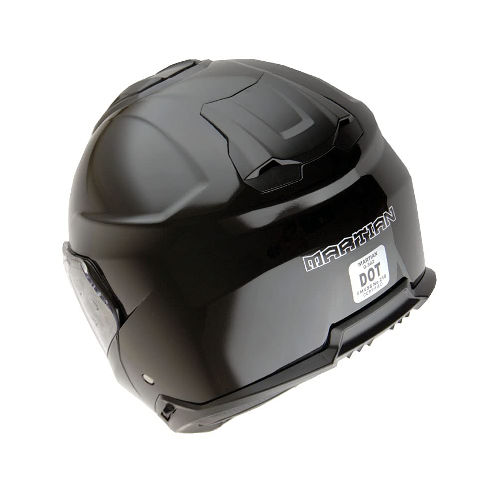 Martian Motorcycle Modular Full Face Helmet - Flip Up Dual Visor with Sun Shield (HG362) for Men & Women - DOT Approved for Street Riding, Cruiser, Touring & Commuting
