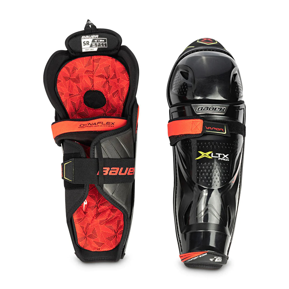 Bauer Vapor X LTX Pro Hockey Shin Guards for Junior Players - Lightweight Protection for Ice Hockey & Street Hockey Games