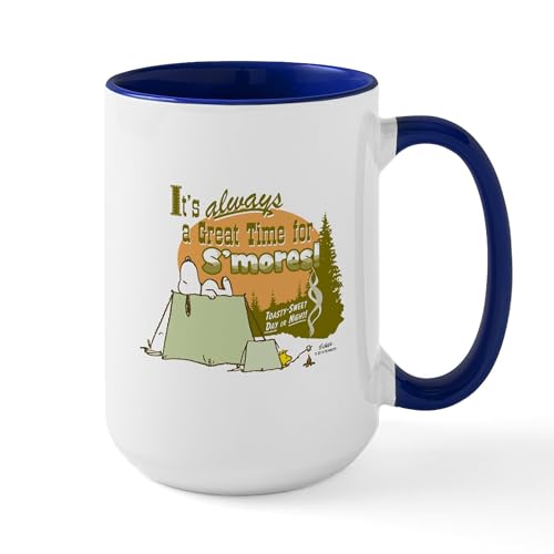 White/Navy Inside - Snoopy Smores Mugs
