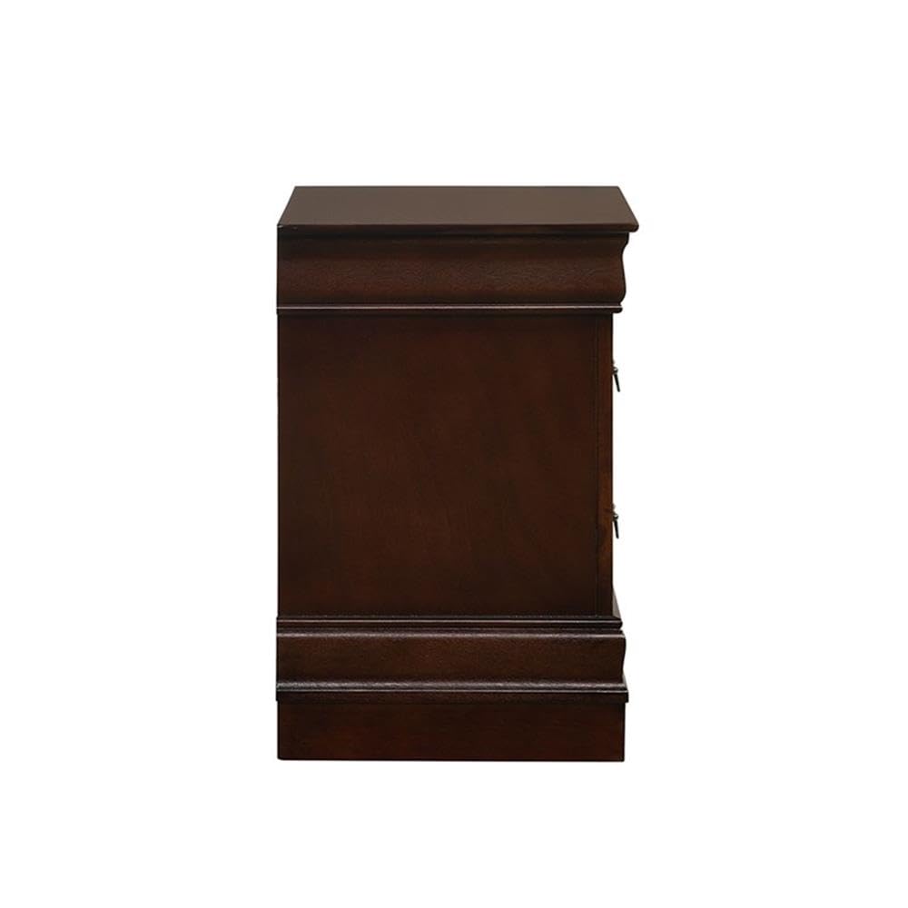 Picket House Furnishings Ellington 2-Drawer Cherry Nightstand - Bedroom Side Table with Storage for Bedside Essentials | Perfect for Master Bedroom, Guest Room & Apartment Decor