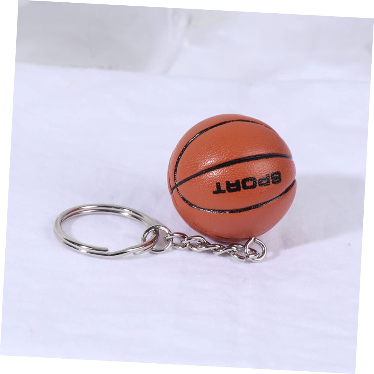 Kisangel 5 Sets Mini Basketball Hoop Keychain - Unique Boys & Girls Basketball Keyring Decor, Hanging Key Ring for Home, Office, or Car (2pcs x 5) - Perfect Gift for Sports Fans & Basketball Lovers
