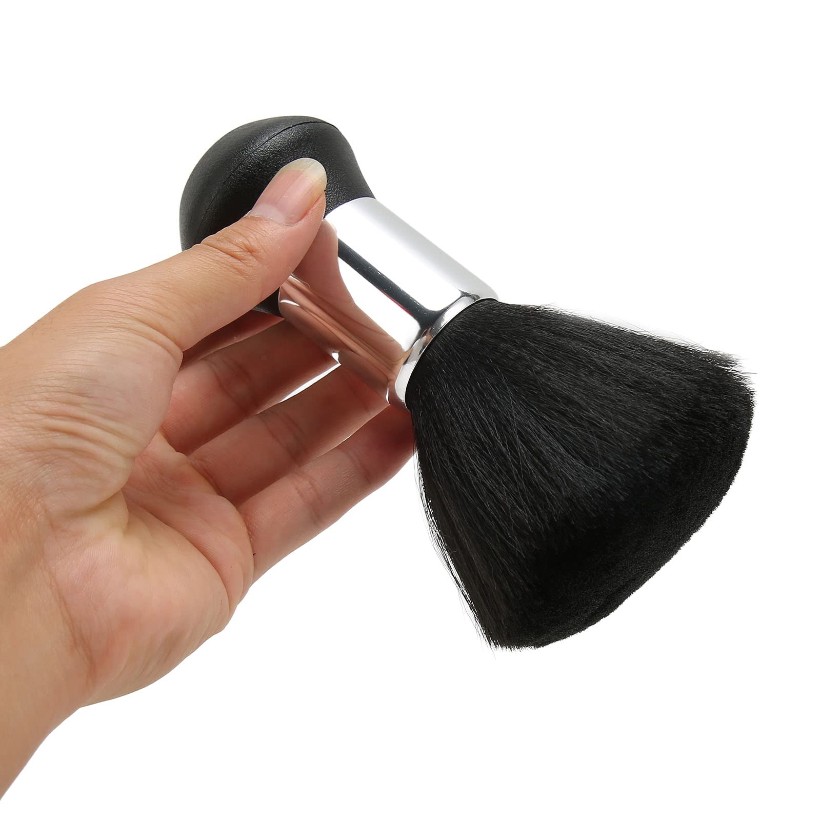 Professional Salon Neck Brush - Soft Nylon Hairdresser Brush for Face & Neck Cleaning | Black Barber Haircut Duster | Perfect for Salon Haircuts, Beard Trimming & Personal Grooming