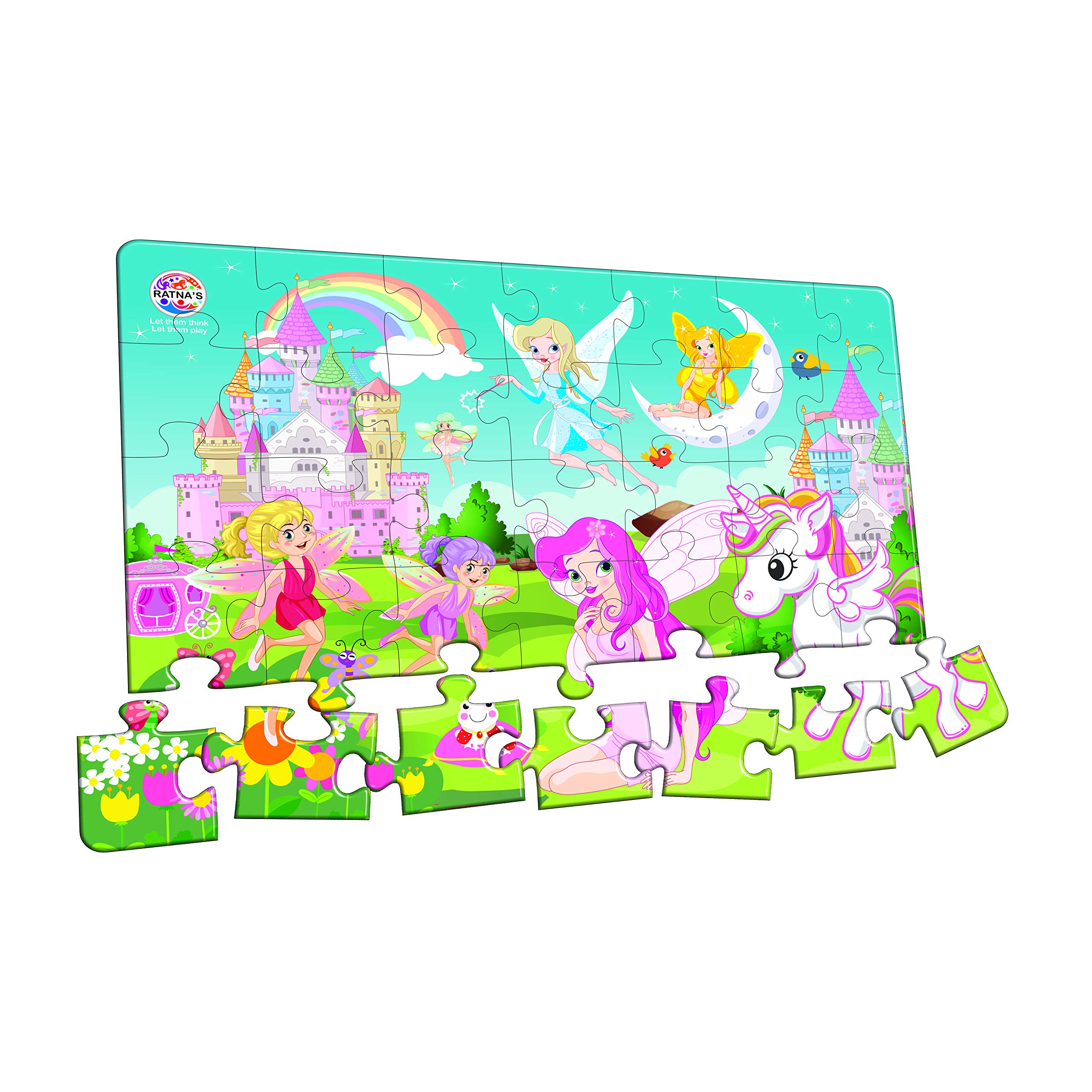 RATNA'S Little Jigsaw Fairies Puzzle - Develops Hand-Eye Coordination & Cognitive Skills - Perfect Educational Toy for Kids Birthday Return Gifts, Party Favors, and Early Learning Activities