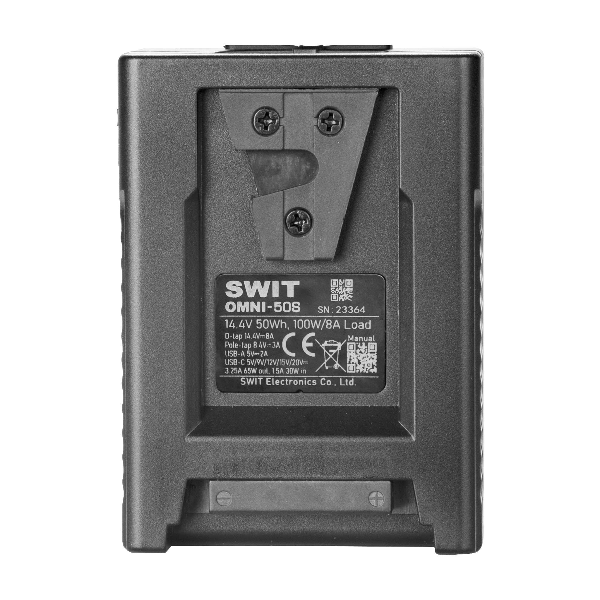OMNI 50S 50Wh USB-C V-Mount Battery - Portable Power Bank for DSLR Cameras, LED Lights & Video Equipment | On-The-Go Charging Solution for Filmmakers & Photographers