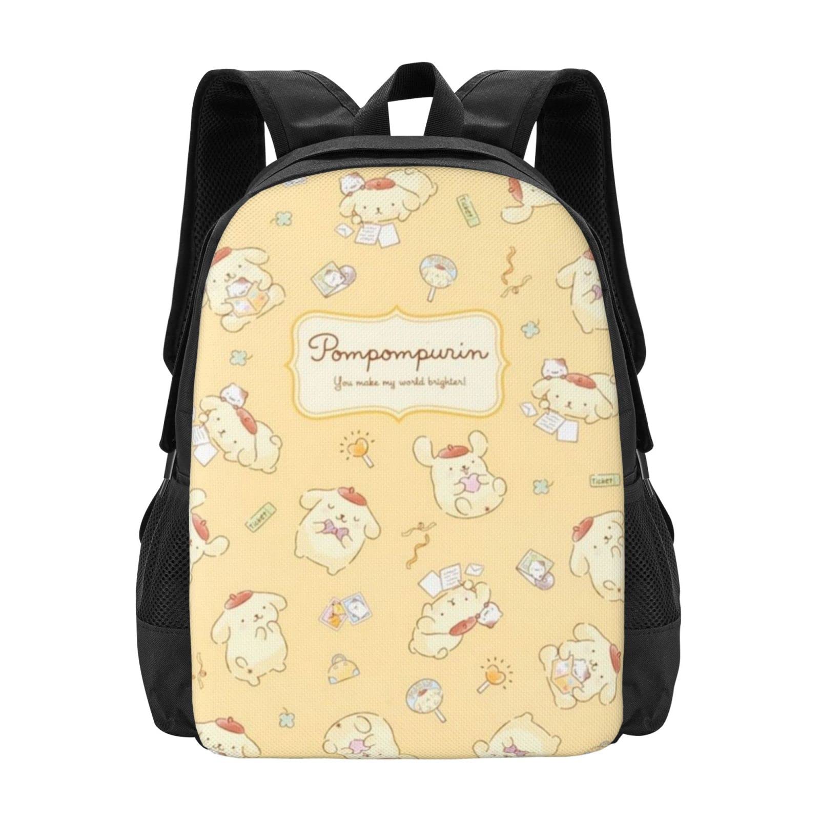 **Kawaii Pompompurin Backpack - Cute Cartoon Anime Pom Pom Purin Bag, Large Capacity Waterproof Travel Backpack for Women, Cosplay & Daypack - Perfect for School, Travel & Anime Conventions**