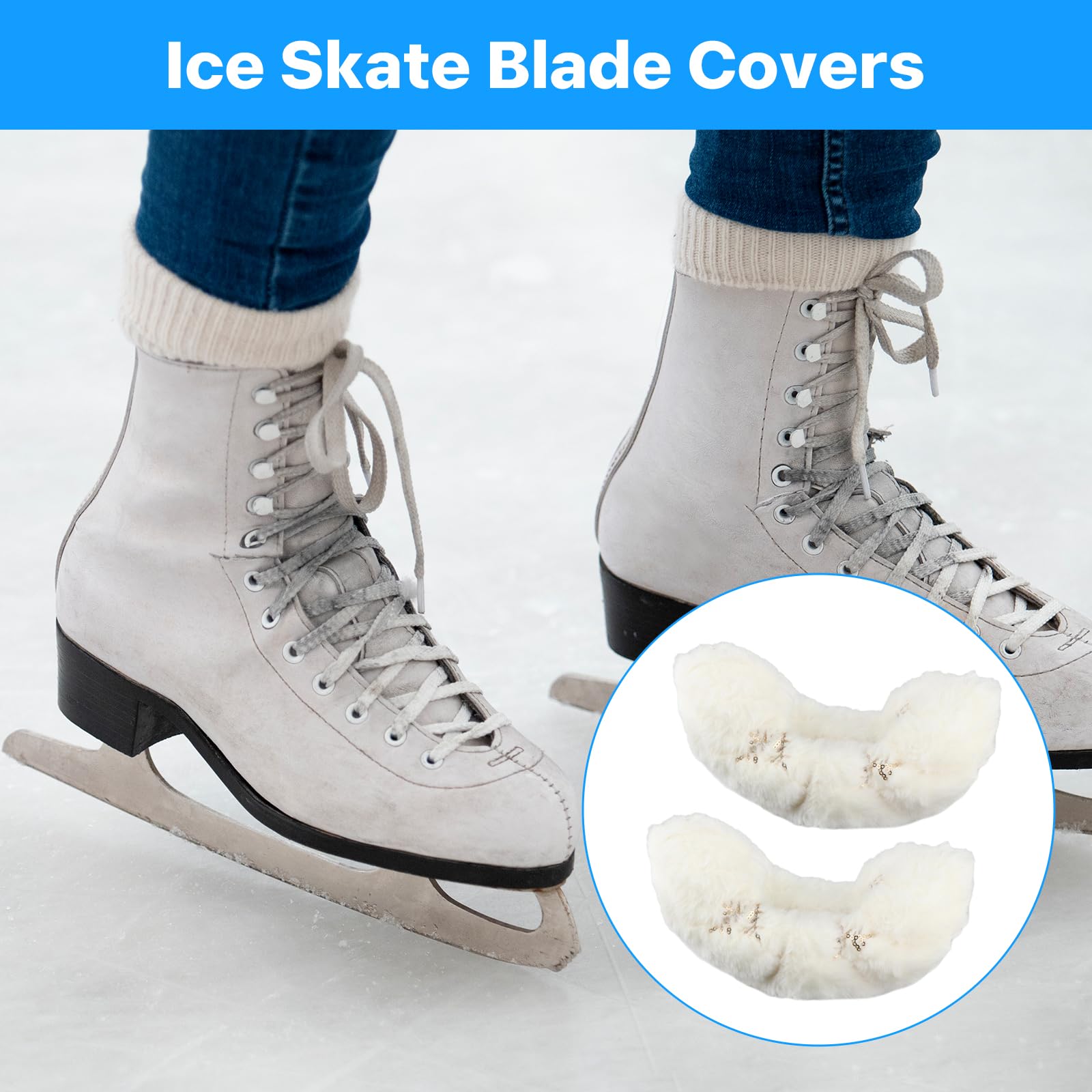 Premium Ice Skate Blade Covers - Durable Skate Blade Protectors for Men, Women & Kids - Perfect for Hockey, Figure Skating & Recreational Use - Protect Blades During Storage & Transport
