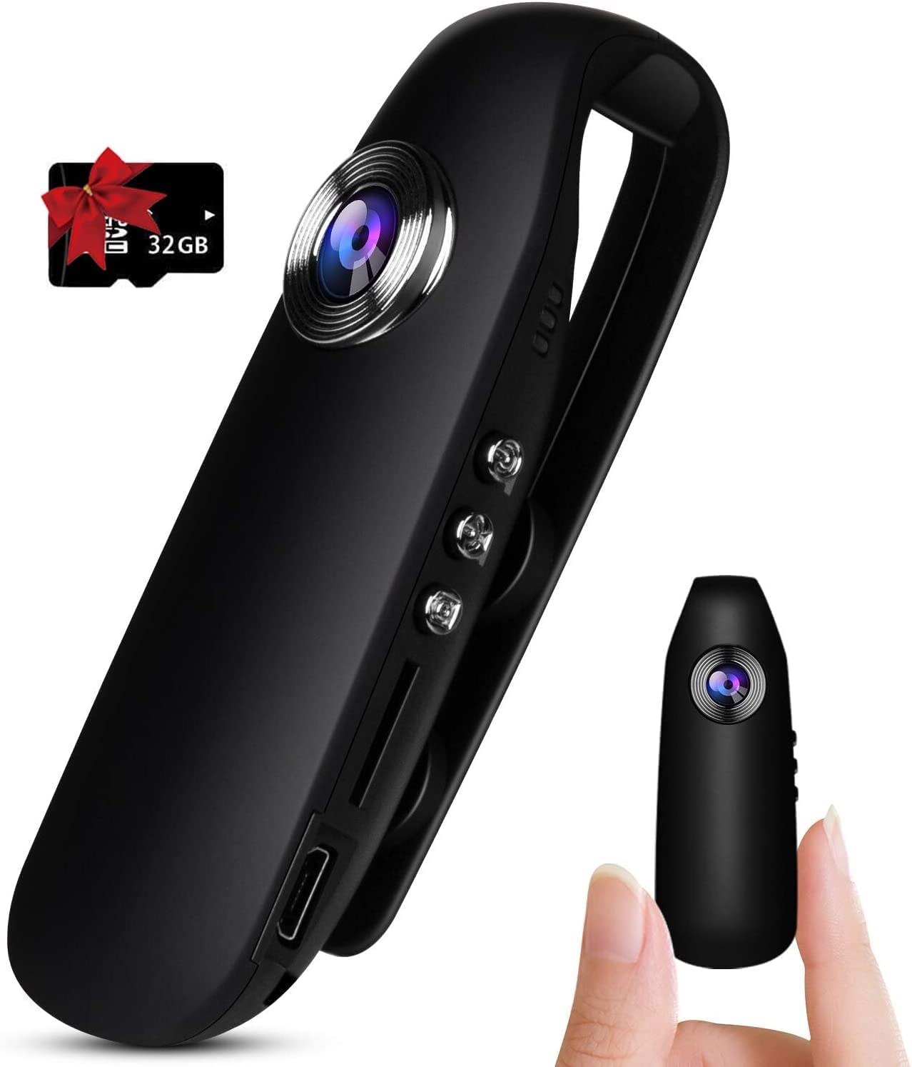 1080P FHD Spy Camera - Wearable Body Camera with Smart Motion Detection for Police, Security & Home Use | Ideal for Office, Law Enforcement & Outdoor Surveillance