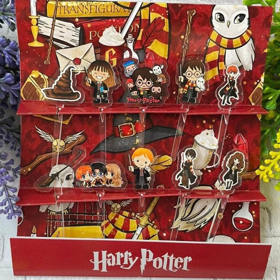 Harry Potter Acrylic Food Picks - Decorative Appetizer Skewers for Party, Cheese, Fruit, and Dessert - Perfect for Themed Events, Birthday Parties, and Movie Nights